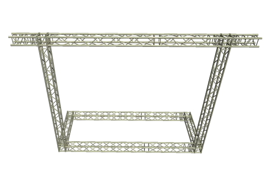 LED Wand Support mit Ausleger 5,35 x 4,95 m 