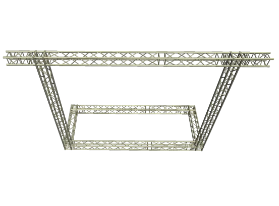 LED Wand Support mit Ausleger 5,35 x 4,95 m 