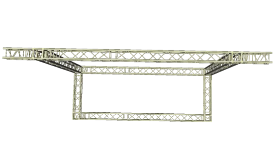 LED Wand Support mit Ausleger 5,35 x 4,95 m 