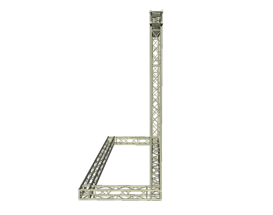 LED Wand Support mit Ausleger 5,35 x 4,95 m 