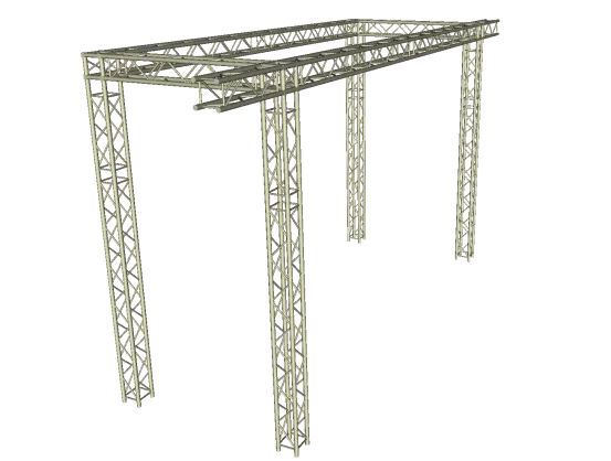 LED Wand Support mit Eventgewicht 6,60x 5,00 m 
