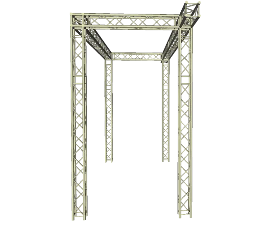 LED Wand Support mit Eventgewicht 6,60x 5,00 m 