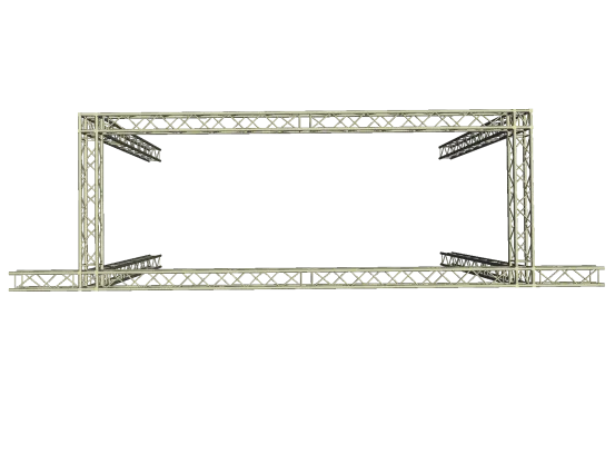 LED Wand Support mit Eventgewicht 6,60x 5,00 m 