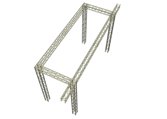 LED Wand Support mit Eventgewicht 6,60x 5,00 m 