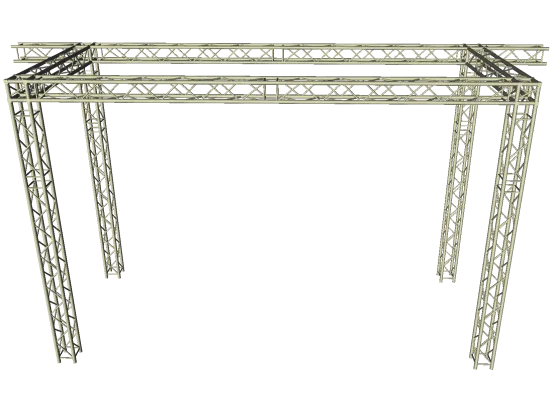 LED Wand Support mit Eventgewicht 6,60x 5,00 m 