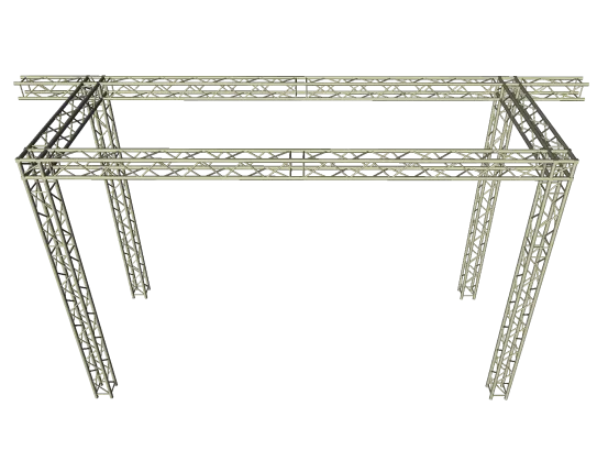 LED Wand Support mit Eventgewicht 6,60x 5,00 m 