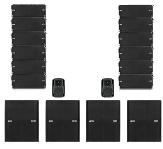 DVA Line Array Set FLY12T-4B-2L