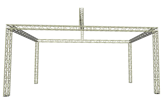 Traversenstand 6 x 9,5 m mit 1m Aufbau