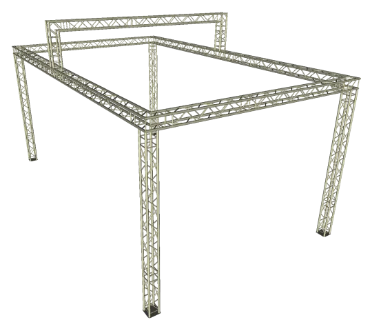 Traversenstand 6 x 9,5 m mit 1m Aufbau
