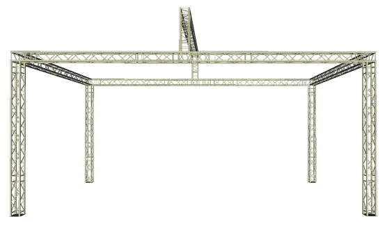 Traversenstand 6 x 9,5 m mit 1m Aufbau