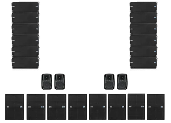 DVA Line Array Set FLY12T-8B-4L