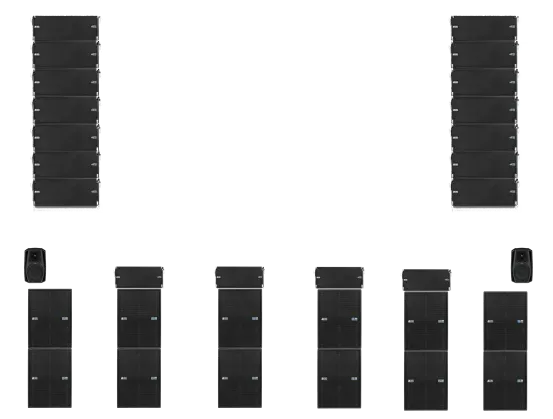 DVA Line Array Set FLY18T-12B-2L 