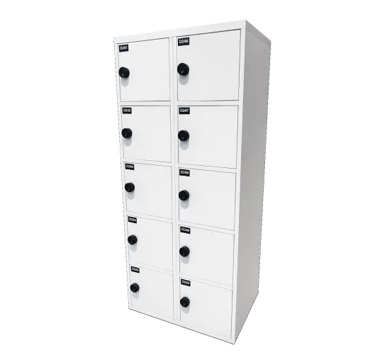 Schlie&szlig;fachschrank - 10 Fach Wei&szlig; 