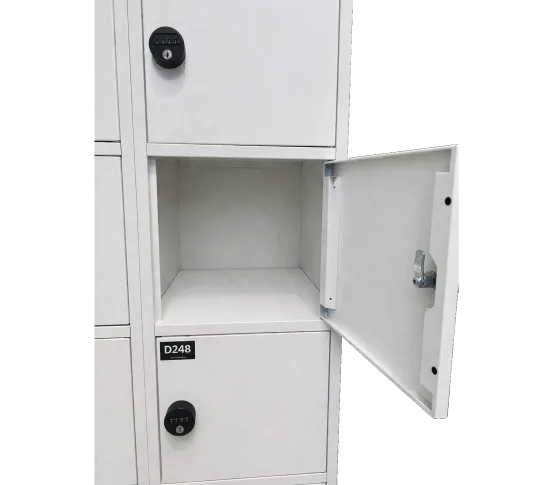 Schlie&szlig;fachschrank - 10 Fach Wei&szlig; 