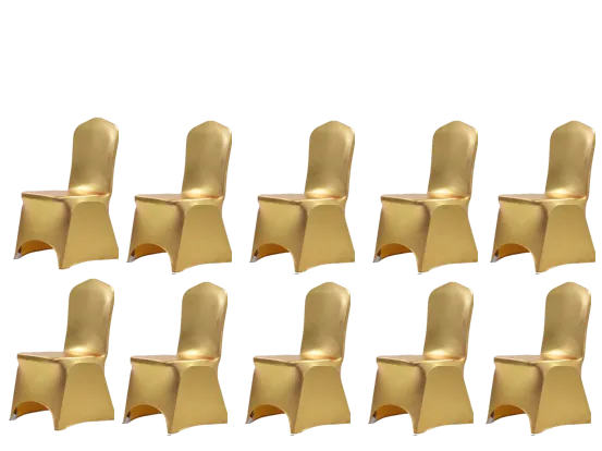 10er Stretchhusse Stuhl Gold 