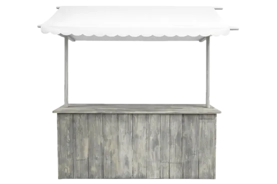 Buffet-Marktstand Wei&szlig;