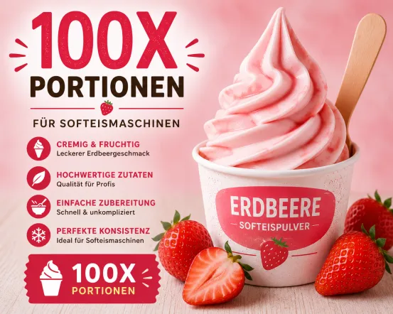 Softeis-Set Erdbeere