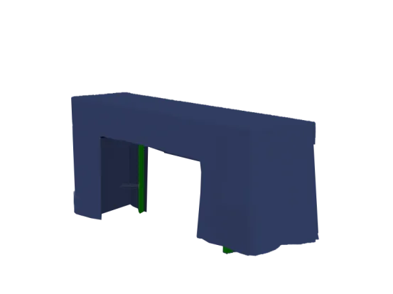 Wurfhusse 50er Tisch blau