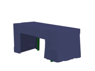 Wurfhusse 70er Tisch blau