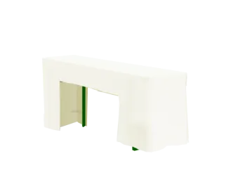 Wurfhusse 50er Tisch creme