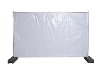 Banner weiss für Bauzaun