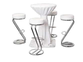 Stehtischset wei&szlig;