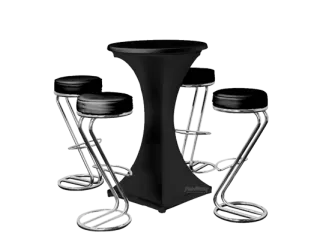 Stehtischset schwarz