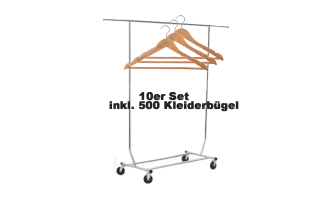 10er Garderobenwagenset