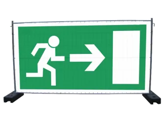Banner Notausgang für Bauzaun