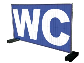Banner WC für Bauzaun