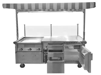 Imbissstand mit Absauge