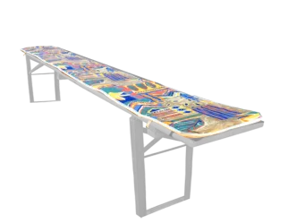 Bierzeltbank mit Lehne