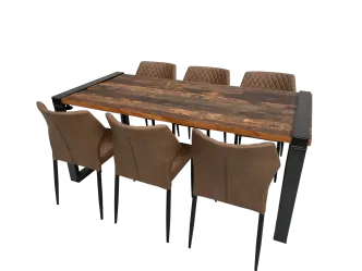 Industrial Dinnertableset 6P. 1,8 m Bankett
