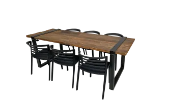 Industrial Dinnertableset 6P. 1,8 m Bankett