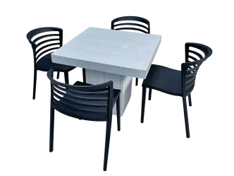 Marktstand pommes rot-wei&szlig;