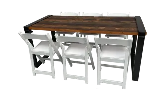 Industrial Dinnertableset 6P. 1,8 m Bankett