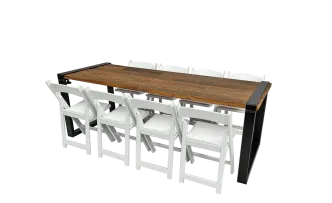 Industrial Dinnertableset 8P. 2,2 m Rivi&eacute;ra