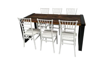 Industrial Dinnertableset 6P. 1,8 m Bankett