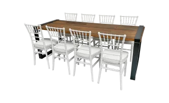 Industrial Dinnertableset 8P. 2,2 m Rivi&eacute;ra