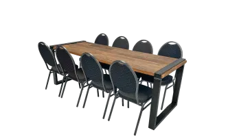 Industrial Dinnertableset 8P. 2,2 m Rivi&eacute;ra
