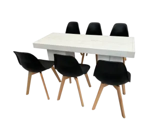 Keeve wei&szlig; Dinnertable Wood 6P.