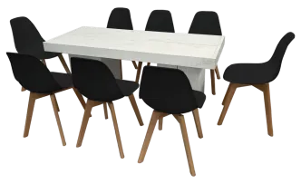 Keeve wei&szlig; Dinnertable Wood 8P.