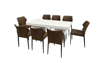 Keeve wei&szlig; Dinnertable Wood 8P.