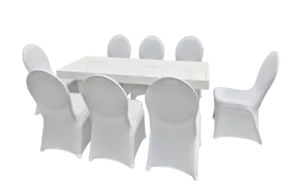 Keeve wei&szlig; Dinnertable Wood 8P.