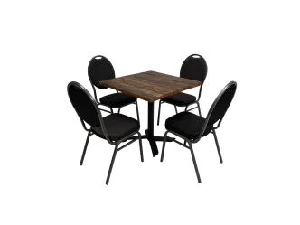 Industrial Bistrotischset 4P. cognac