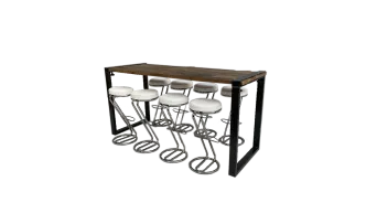 Barhocker Z-Fuss wei&szlig;