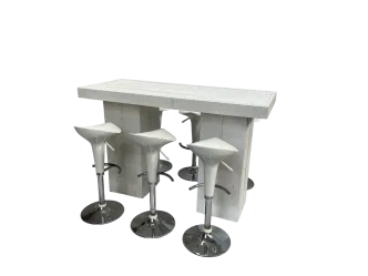 Wood Hightable Set 6P. Z-Fuß schwarz