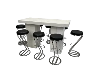 Barhockerset Z schwarz/stretch