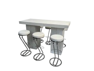 Wood Hightable Set 6P. Z-Fuß schwarz