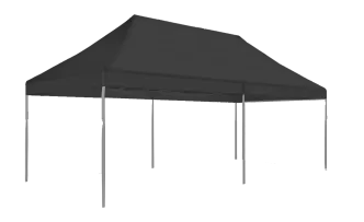 Mittelverbinder schwarz mir Rei&szlig;verschluss f&uuml;r Cateringzelte 3m 